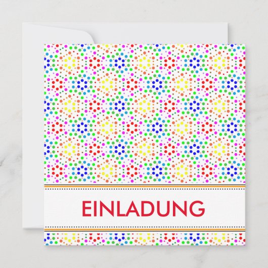 Regenbogen Einladung Kaart (Voorkant)