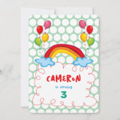 Regenbogen en ballonnen Foto Kind's Verjaardagsfee Kaart (Voorkant)