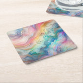 Regenbogen en Bellen Papier & Feestborden Kartonnen Onderzetters (Schuin)