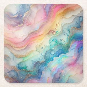 Regenbogen en Bellen Papier & Feestborden Kartonnen Onderzetters