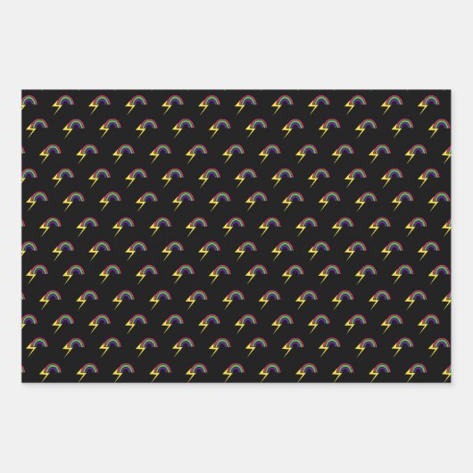 Regenbogen en bliksem inpakpapier vel (Voorkant 3)