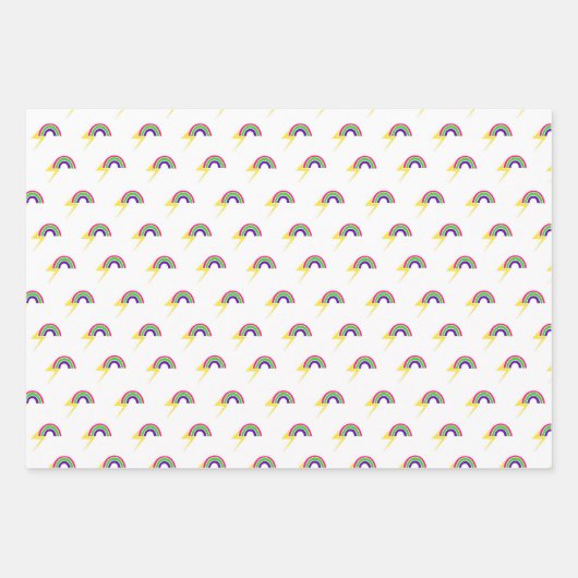 Regenbogen en bliksem inpakpapier vel (Voorkant 2)