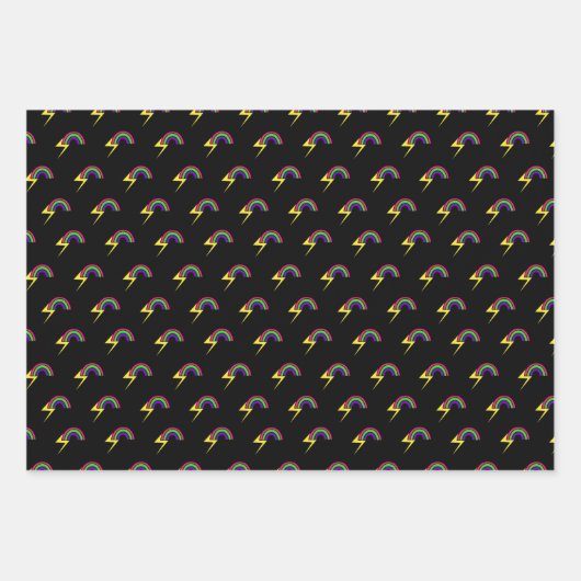 Regenbogen en bliksem inpakpapier vel (Voorkant)