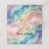 Regenbogen en bubbels Party Paper Place Card Plaatskaartje (Buitenkant ongevouwen)