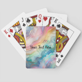 Regenbogen en bubbels pokerkaarten