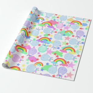 Regenbogen En Eenhoorns Cute Cartoon Inpakpapier