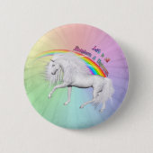Regenbogen en Eenhoorns Ronde Button 5,7 Cm (Voorkant)