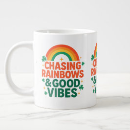 Regenbogen en goede vibes najagen St. Paddy's dag Grote Koffiekop