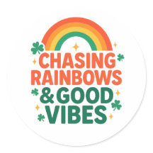 Regenbogen en goede vibraties najagen