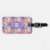 Regenbogen en Harten Bagage Label (Voorkant horizontaal)