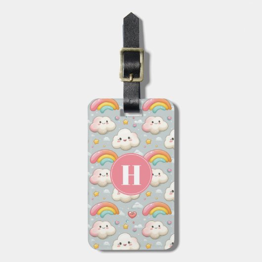 Regenbogen en Harten Bagage Label (Voorkant verticaal)