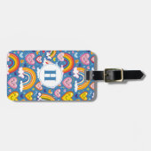 Regenbogen en harten Bagagelabel (Voorkant horizontaal)