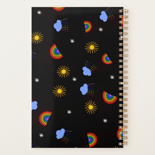 Regenbogen en regenplanner planner (Achterkant)
