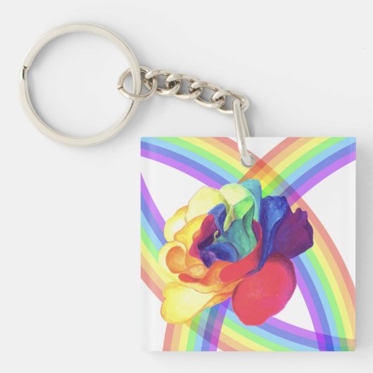 Regenbogen en Rozen Sleutelhanger (voorkant)