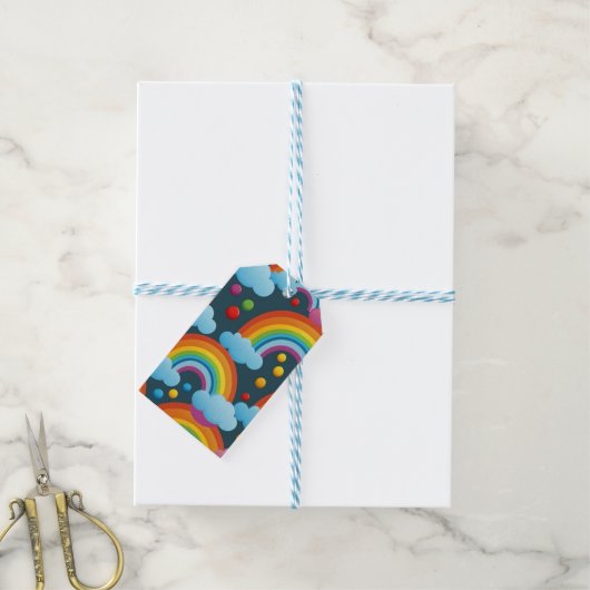 Regenbogen en Smarties Cadeaulabel (Met Touw)