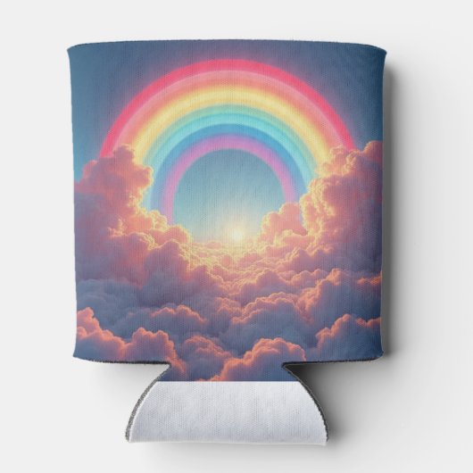 regenbogen en wolken blikjeskoeler (Achterkant)