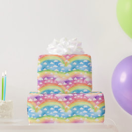 Regenbogen en Wolken Cadeaupapier