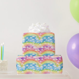 Regenbogen en Wolken Cadeaupapier