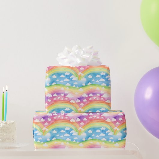 Regenbogen en Wolken Cadeaupapier (Feestgeschenken)