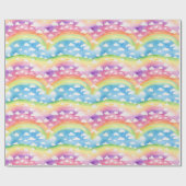Regenbogen en Wolken Cadeaupapier (Vlak)