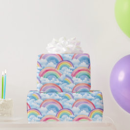 Regenbogen en Wolken Cadeaupapier