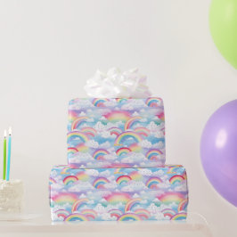 Regenbogen en Wolken Cadeaupapier