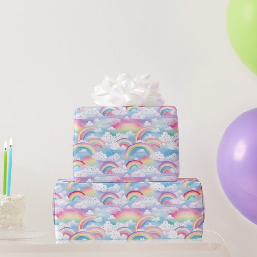 Regenbogen en Wolken Cadeaupapier (Feestgeschenken)