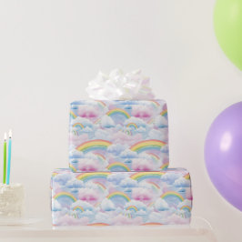Regenbogen en Wolken Cadeaupapier
