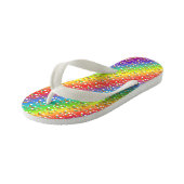 Regenbogen en wolken op Kinder Teenslippers (Schuin)