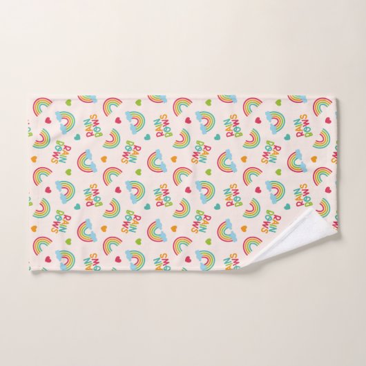Regenbogen en wolken patroon bad handdoek (Handdoek)