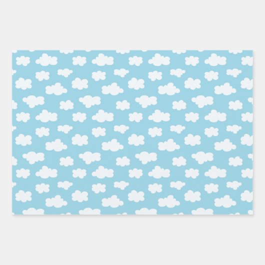 Regenbogen en wolken patroon inpakpapier vel (Voorkant 2)