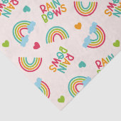 Regenbogen en wolken patroon tissuepapier (Detail)