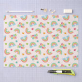 Regenbogen en wolken patroon tissuepapier (Craft)