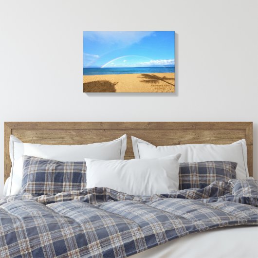 Regenbogen en zand canvas afdruk (Insitu (Slaapkamer))