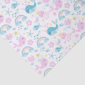 Regenbogen en Zee Baby Creatures Tissuepapier (Detail)