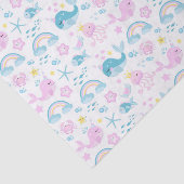Regenbogen En Zee Baby Wezens Tissuepapier (Detail)