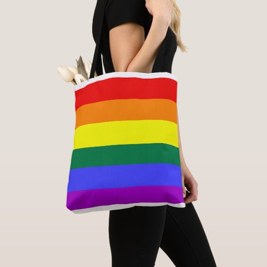 Regenbogen Flagge Tote Bag (Dichtbij)