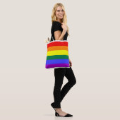Regenbogen Flagge Tote Bag (Op model)