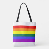 Regenbogen Flagge Tote Bag (Achterkant)