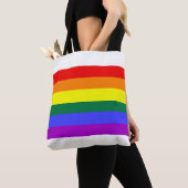 Regenbogen Flagge Tote Bag (Dichtbij)