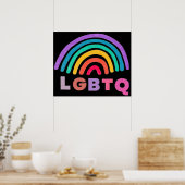 Regenbogen gemalt mit Schrift LGBTQ Poster (Keuken)
