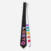 Regenbogen gemalt mit Schrift LGBTQ Stropdas (Voorkant)