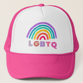 Regenbogen gemalt mit Schrift LGBTQ Trucker Pet