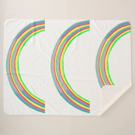 Regenbogen Grote (60 "x80") Sherpa Deken (Voorkant (horizontaal))