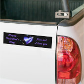 Regenbogen-Herz mit Sternchen auf schwarz Bumpersticker (Op Truck)