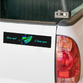 Regenbogen-Herz mit Sternchen auf schwarz Bumpersticker (Op Truck)