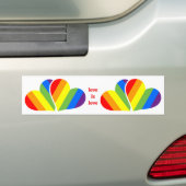 Regenbogen Herzen Auto Aufkleber LGBTQ Bumpersticker (Op auto)