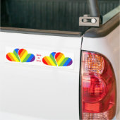 Regenbogen Herzen Auto Aufkleber LGBTQ Bumpersticker (Op Truck)