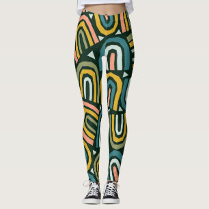 Regenbogen in geometrische stijl,  patroon. leggings