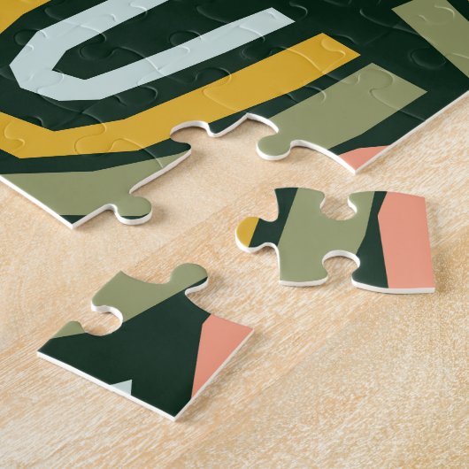 Regenbogen in geometrische stijl,  patroon. legpuzzel (Zijkant)